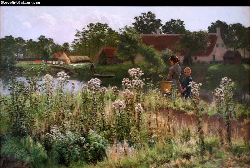 Emile Claus The river Lys at Astene